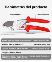 Tijeras De Poda Para Jardín Powerful Grape Especial Para Ramas Gruesas Y Árboles Frutales Podadoras De Acero Inoxidable Manija Plástica Herramienta De Poda De Bonsái - details 1