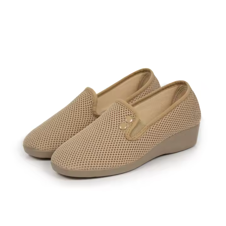 Zapatillas de Casa Mujer Verano, Zapatillas Cómodas Respirables, Zapatos Rejilla Cuña Punta Cerrada Multicolor, Suela Caucho Talla 35-41 HECHO EN ESPAÑA - 1
