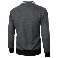 Sudadera Casual Para Hombre Con Cierre De Cremallera Y Collarín De Stand Waffle Para Otoño E Invierno Material Poliéster - details 22