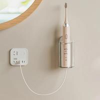 Soporte Para Cepillo De Dientes Eléctrico Adhesivo Para Baño Montaje En La Pared Sin Perforar Organizador De Cepillos De Dientes Material Plástico - details 2