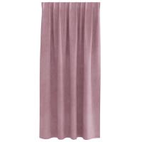 Cortinas opacas vidaXL con cinta superior 2 piezas de terciopelo rosa oscuro - details 2