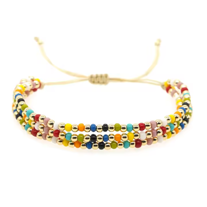 Pulsera Go2Boho Bohemia Sin Broche De Cierre De Lazo Moda Vidrio Pulsera De Cadena Geométrica Para Hombres Y Mujeres - 1