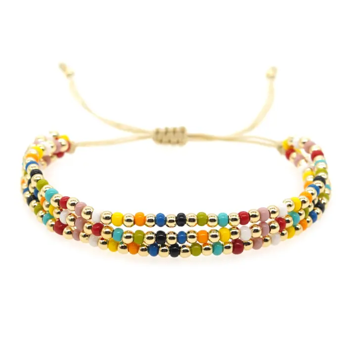 Pulsera Go2Boho Bohemia Sin Broche De Cierre De Lazo Moda Vidrio Pulsera De Cadena Geométrica Para Hombres Y Mujeres - 1