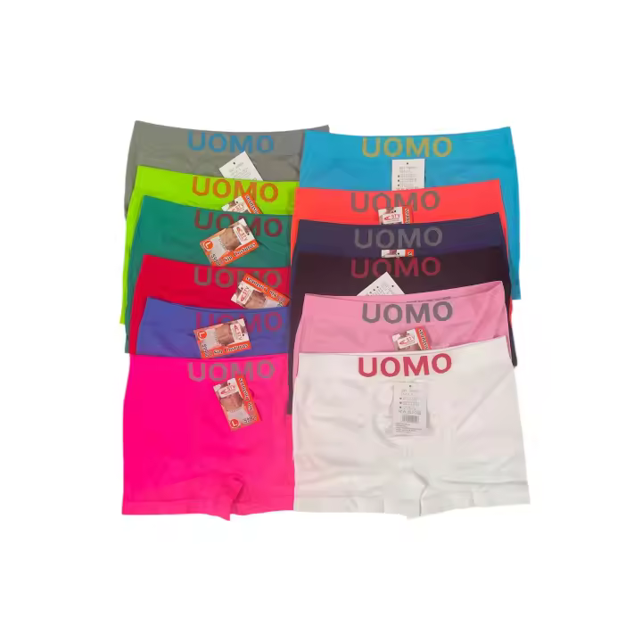 Pack Calzoncillos Boxers 12 Unidades de Licra Sin costuras Elásticos y Cómodos - 1