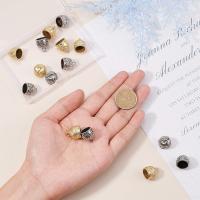 16Pcs Tapas De Cuerda Metálica En 2 Colores Estilo Tibetano Con Anillo Para Joyería DIY Tules Dorados Y Platinados - details 3