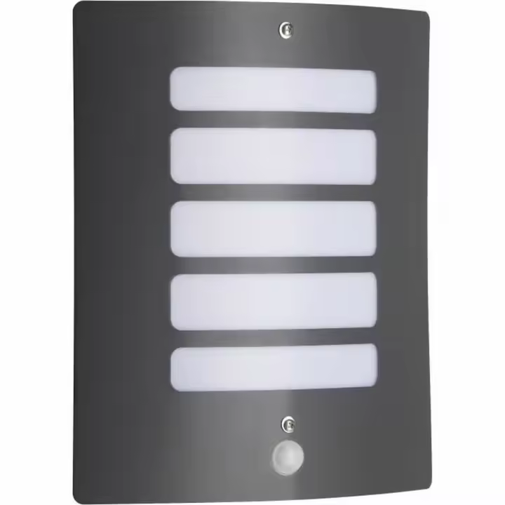 Aplique de Pared Brilliant Todd Exterior Detector de Movimiento Antracita Metal 60 W E27 - 1