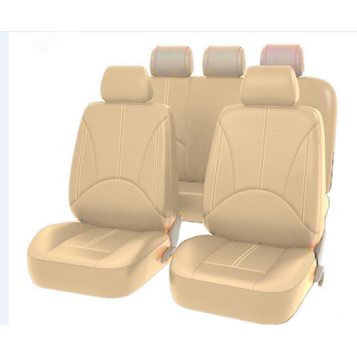 Fundas Universales para Asientos de Coche - Juego Complete de Protectores de Cuero PU - Accesorios Interiores para Automóviles - 9 Piezas - Nuevo
