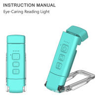 Nueva luz de lectura con clip para libro, luz nocturna con carga USB, lámpara de mesa con clip portátil, protección para los ojos, mini luz LED para libro con tarjeta - details 8