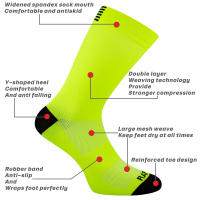 Calcetines De Ciclismo Profesionales Para Hombres Y Mujeres Calcetines De Bicicleta Transpirables Deportivos Al Aire Libre Calcetines De Carreras 2021 Material Nylon Altura Rodilla - details 1