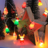 Luces De Navidad LED Con Diseños De Santa Claus Snowman Y Árbol De Navidad En Silicón Gel Para Decoración De Fiesta - details 0
