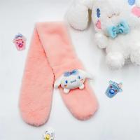 Bufanda De Peluche Para Niñas Hello Kitty Kawaii Cinnamoroll Kuromi My Melody Accesorio De Cosplay De Anime Suave Y Gruesa Regalo Para Niños - details 2