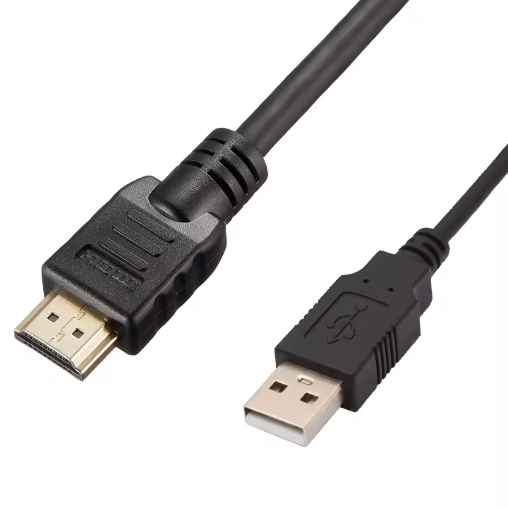 TEMCO Cable convertidor USB a HDMI, Solo para Cargar, cable de carga USB 2.0 macho a HDMI macho de 1,5 m Cable de alimentación USB a HDMI, Cable de carga macho a macho, divisor para adaptador Dispositivo inteligente, USB 2,0 a HDMI - 1
