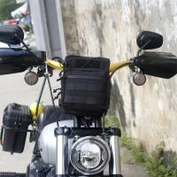 Bolsa T-Bar Molle Universal Para Harley Softail Low Rider ST Bobber Cafe Racer Estilo Club Resistente Al Agua Y Al Desgaste Con Cremallera Y 4 Fijaciones Velcro - details 4