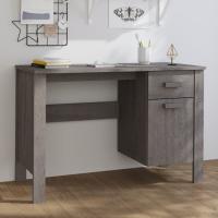 vidaXL Escritorio HAMAR madera maciza de pino gris claro 113x50x75 cm - details 0