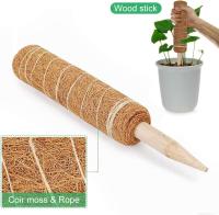 Soporte de apoyo para plantas trepadoras, 2 piezas de postes de coco Totem Plant Support Pole, palillo de musgo de Coco para plantas trepadoras Vines Lianas, - details 1
