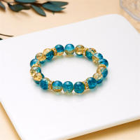 Pulsera De Vidrio Colorido Para Hombres Y Mujeres 10mm Pulsera De Bolas Redondas Accesorios De Joyería Regalo Nueva Colección - details 5