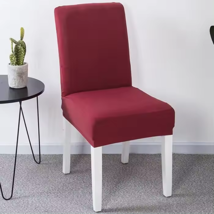 Juego de 6 fundas universales para Sillas, color Rojo Vino - 1