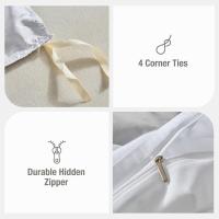 White King Size Duvet Cover Sets Hotel Quality Bedding Grey Striped Bedding Sets Ultra-Soft Brushed Polyester (1x Quilt Cover, 2x Pillowcases) Grey King Size Duvet Cover 230x220 cm - details 3