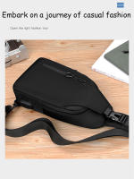 Bolso De Hombro Para Hombre Casual Impermeable Y Resistente Al Desgaste Con USB Recargable Y Compartment Interior Bolsa De Pecho - details 4