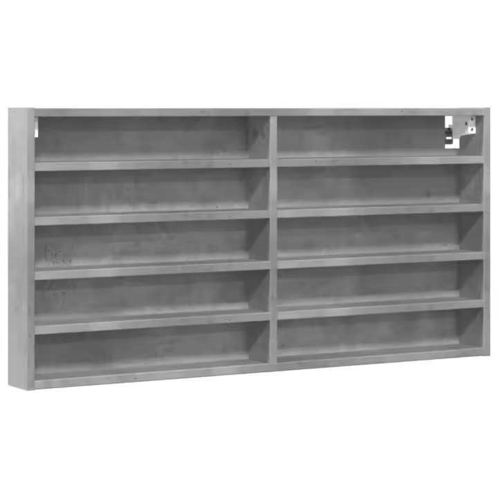 vidaXL Vitrina de madera de ingeniería 100x8,5x50 cm Blanco, Negro, Roble Sonoma Mueble Almacenaje Estantería para Oficina, Estudio, Dormitorio Estantería/Librería/ mueble de Almacenamiento - 1