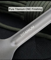 Cuchara Y Cuchillo De Titanio Con Mango Largo EDC Para Camping Y Picnics Accesorios De Mesa De Exterior No Desechables - details 3