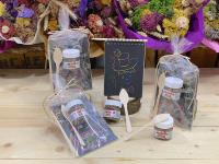Lote de 10/15 regalos para niñas niños tarritos de Nutella con cucharita de madera y cuaderno mágico para dibujar en bolsa de regalo lazo color champan regalos para niñas niños cumpleaños comuniones bodas regalos originales para niños - details 5