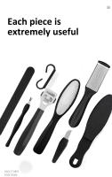 Kit De Pedicura Profesional 8-en-1 Para Pies Suaves Y Lisos Con Herramientas De Acero Inoxidable De Ouriner - details 1