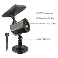 Proyector De Láser LED Inteligente Con Sensor De Movimiento Y Luz Solar Para Exterior Decoración De Jardín Rotativo 360° Impermeable IP65 - details 10