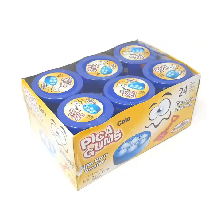 Sweet Candy Pica Gums Cola Chicle en Polvo Ácidos 24 Unidades - 1
