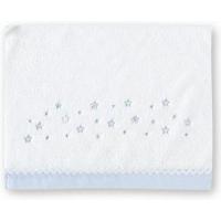 Bimbidreams Juego de Sábanas Bimbi Dreams Franela Doble Cara Tríptico Capazo 40x80 Stars Blanco y Azul - details 0