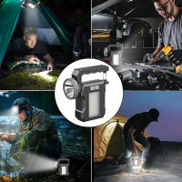 Linterna Solar Recargable Portátil Con Luz De Trabajo COB Y Farol De Buscaminas Para Camping Pesca Y Emergencias Luz De Luces Exteriores - details 8
