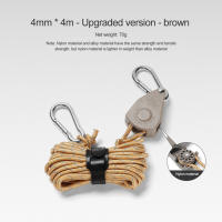 6Pcs Cuerda De Atado Para Acampar 4mm Afinador De Cuerda De Viento Hebilla De Pulley Ratchet Gancho De Cuerda De Tenda Accesorios De Tenda - details 25