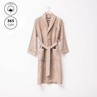 Scalpers Home Albornoz de Algodón 100% - 360GSM Gris con Ribetes Azules - Elegante y Sofisticado - details 25