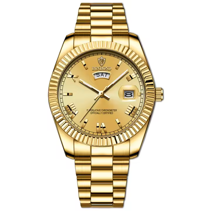 Reloj De Pulsera Deportivo Para Hombre BINBOND Calendario Luminoso Resistente Al Agua Estilo Clásico Reloj De Cuarzo Creativo - 1