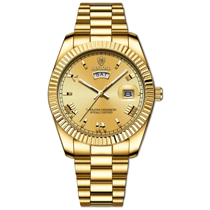 Reloj De Pulsera Deportivo Para Hombre BINBOND Calendario Luminoso Resistente Al Agua Estilo Clásico Reloj De Cuarzo Creativo - 1
