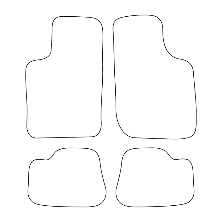 Juego completo de alfombrillas de terciopelo para Opel Kadett E 1984-1994 - acabado negro - 1
