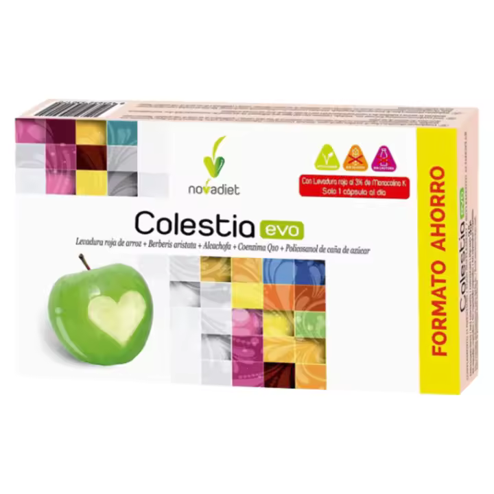 Novadiet Colestia EVO - Colesterol  60 cápsulas Vegetales para regular niveles de colesterol y reforzar la cardio-protección - 1