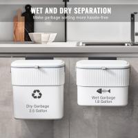 Cubo de basura colgante de 1.8 galones con tapa, cubo de basura de 7 litros montado en la pared para puerta de armario de cocina, cubo de basura pequeño debajo del fregadero para armario, baño - details 4