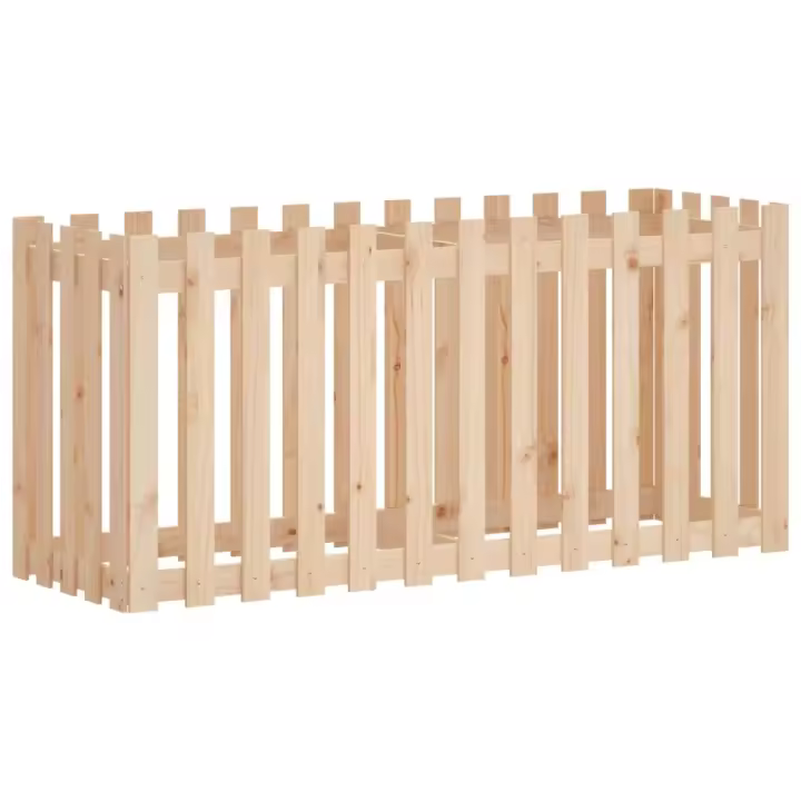 vidaXL Arriate elevado jardín valla madera impregnada pino 150x50x70cm Color Pino natural,  Pino blanco,  Pino negro y mas - 1