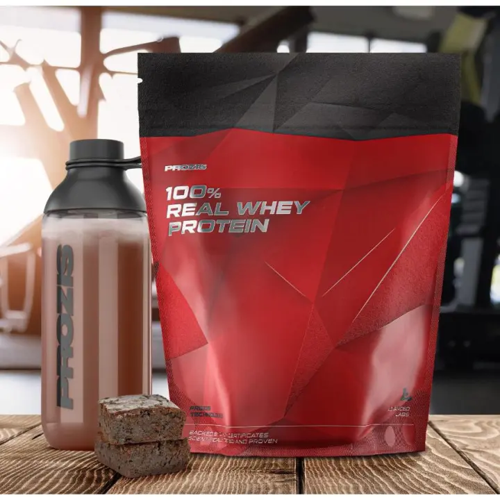 100% REAL WHEY PROTEIN (2KG) - Prozis  Alta calidad  Sin azúcares añadidos  Deliciosos sabores - 1