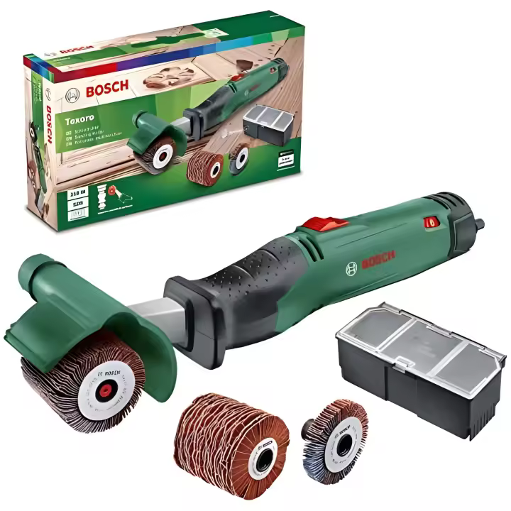 Bosch lijadora de rodillo Texoro 250W, 3 accesorios, caja de accesorios, en cartón - 1