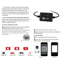 Vgate BA100 Prueba De Batería De Coche Nueva 2023 Monitor 12V Bluetooth 4.0 Asistente De Batería Compatible Con iOS & Android Herramienta De Auxiliar De Batería - details 0