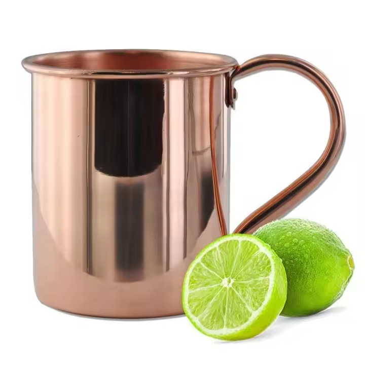 Copa De Cobre Pura 16OZ Para Moscow Mule Hecha a Mano Acabado Liso Y Pulido Ideal Para Cocteles Café Y Cerveza - 1