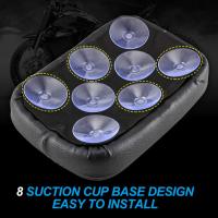 Almohadilla De Pasajero Trasero Para Motocicleta 8 Ventosas Sillín Pillion Para Harley Dyna 883 Choppers Bobber Cuero Sintético + Espuma Suave - details 3