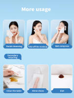 100PCS Toallas De Rostro Desechables Naturales Para Viajes Limpieza Facial Removal De Maquillaje Suave De Poliéster Y Algodón No Tejido Rectangular - details 1