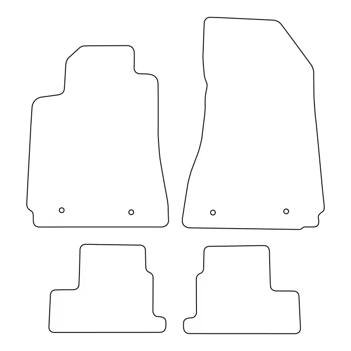 Juego de alfombrillas de terciopelo para Alfa Romeo Brera 2005-2010 - acabado negro - 1