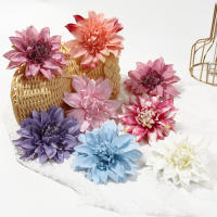5/10Pcs Cabezas De Girasol Artificiales De Seda 9cm Decoración De Hogar Y Bodas Accesorio Para Coronelas DIY Sin Químicos - details 3