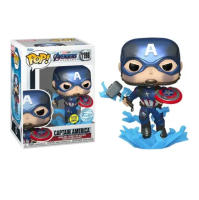 Funko Capitán America ENdgame VEngadores GITD Metallic Exclusivo 1198 Mjolnir MArtillo CAptain Avengers Funko Pop - details 0