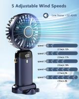 Mini VENTILADOR DE Mesa USB plegable portátil con 5 velocidades y Agua USB de 3000 mAh - details 0