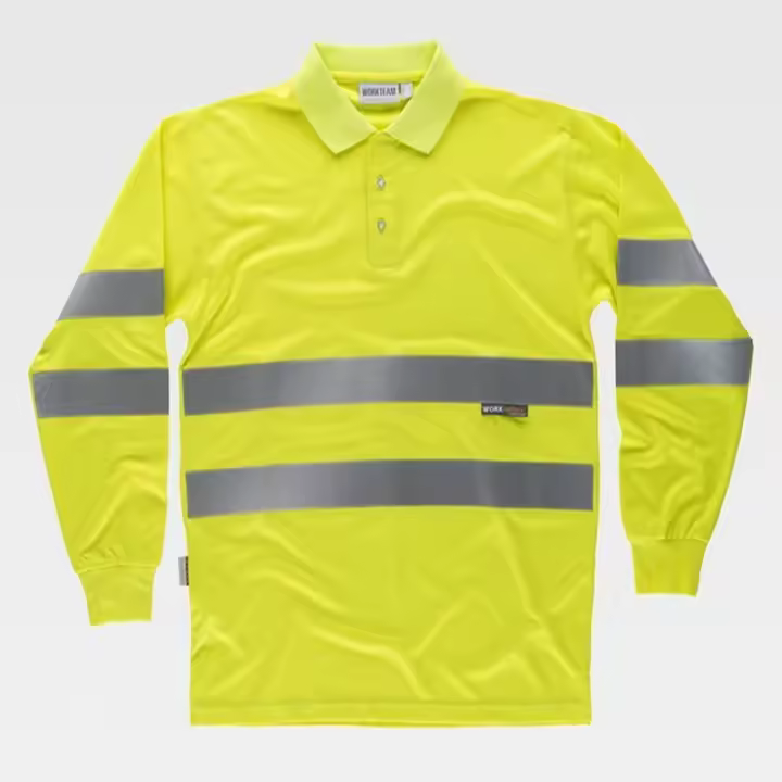 Camiseta Polo de Manga Larga con Certificado de Alta Visibilidad - 1